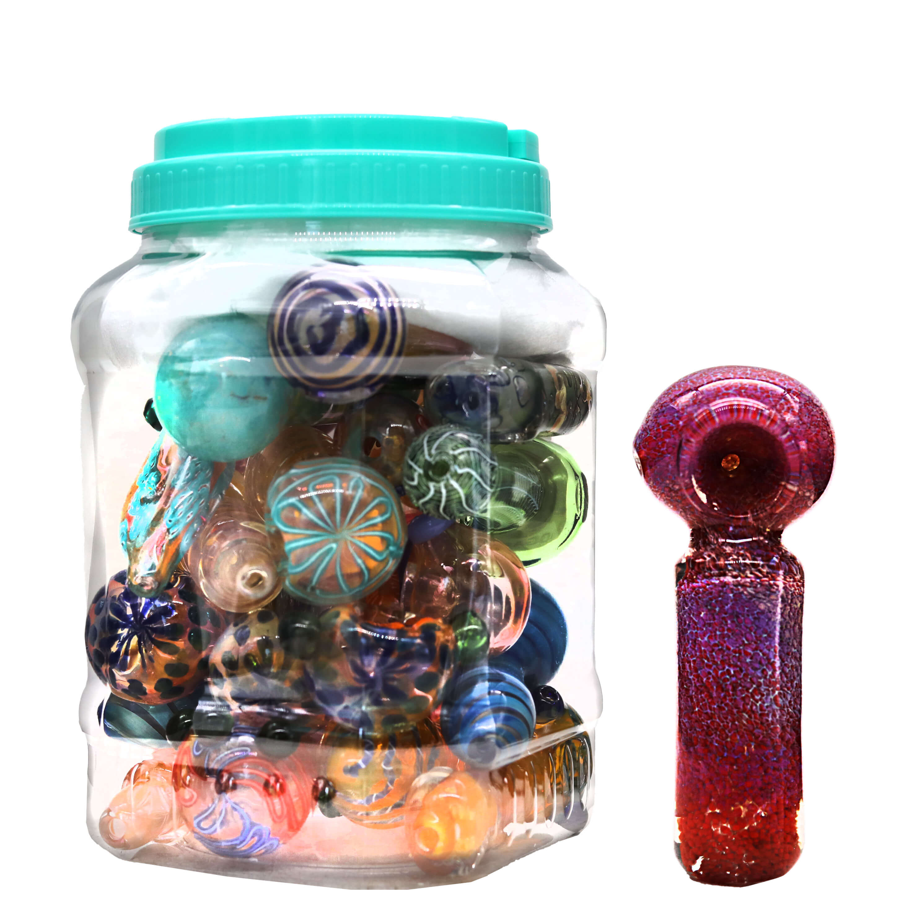 Swirl Design Gold Fumed Fancy Mix Handpipe (HP116DV/JV/MD) | 4 inch | 20 Count Display product image